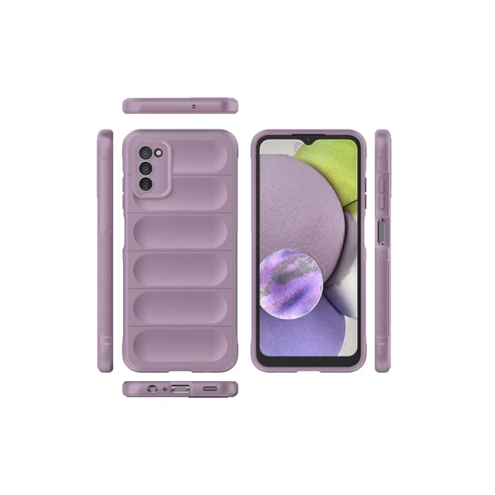 Hubrendy Bez Samsung Galaxy A03S Kılıf Optimum Silikon - Mor