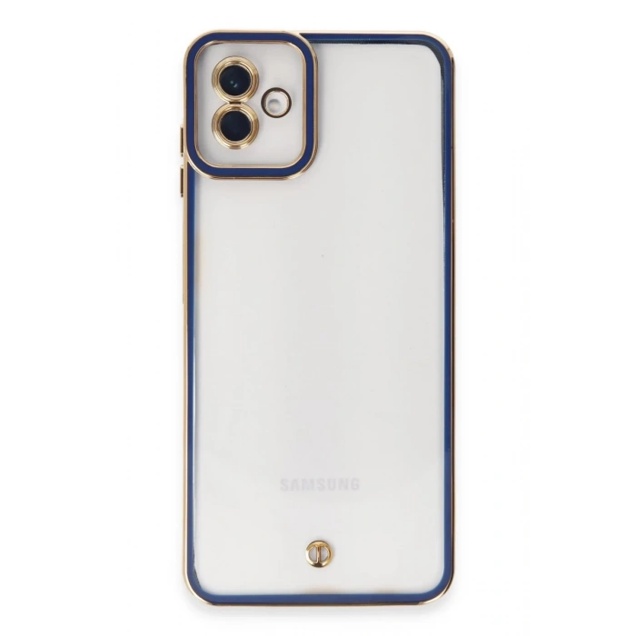 Hubrendy Bez Samsung Galaxy A04 Kılıf Liva Lens Silikon - Mavi