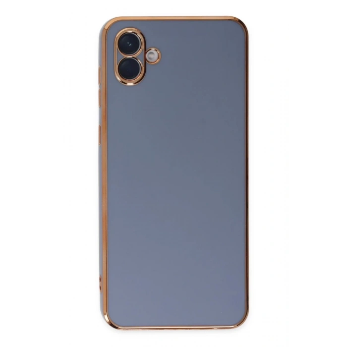 Hubrendy Bez Samsung Galaxy A04 Kılıf Volet Silikon - Mavi