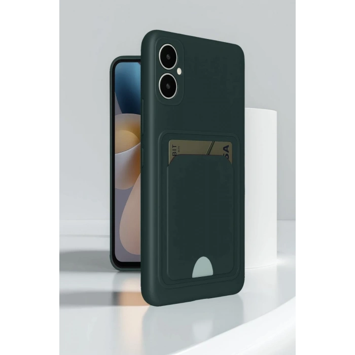 Hubrendy Bez Samsung Galaxy A05 Kelvin Kartvizitli Silikon - Siyah