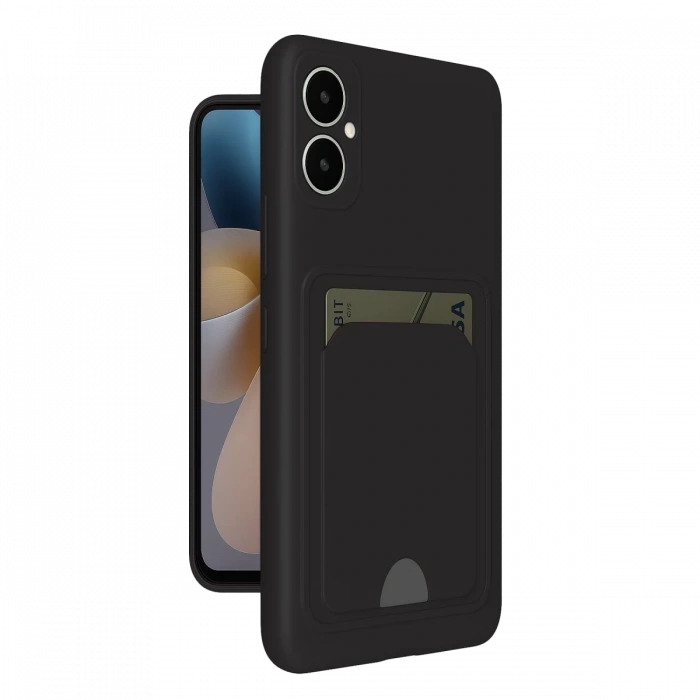 Hubrendy Bez Samsung Galaxy A05 Kelvin Kartvizitli Silikon - Siyah
