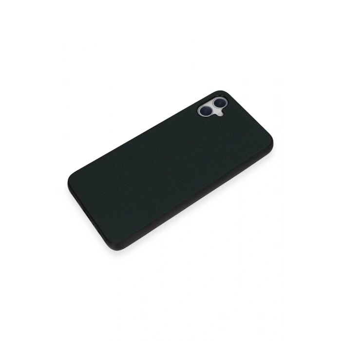 Hubrendy Bez Samsung Galaxy A05 Kılıf Taft Kapak - Koyu Yeşil