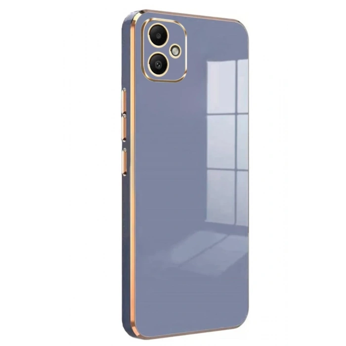 Hubrendy Bez Samsung Galaxy A05 Kılıf Volet Silikon - Mavi