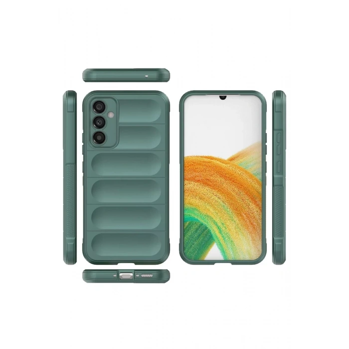 Hubrendy Bez Samsung Galaxy A05S Kılıf Optimum Silikon - Koyu Yeşil