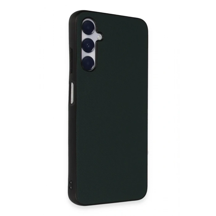 Hubrendy Bez Samsung Galaxy A05S Kılıf Taft Kapak - Koyu Yeşil
