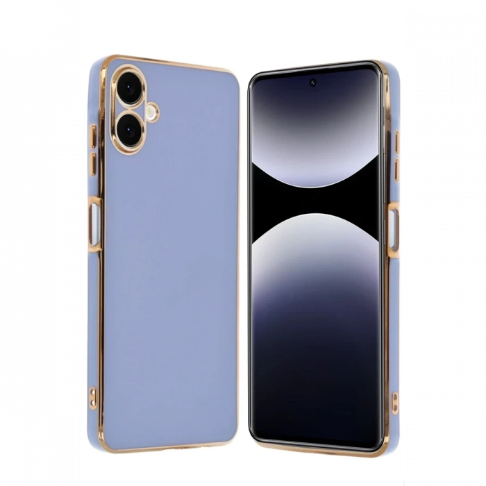 Hubrendy Bez Samsung Galaxy A06 Kılıf Volet Silikon - Mavi