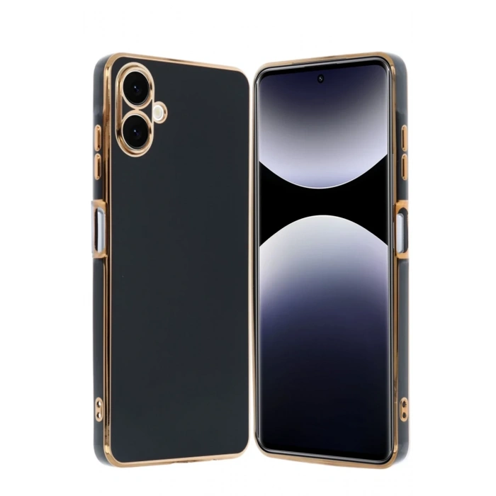Hubrendy Bez Samsung Galaxy A06 Kılıf Volet Silikon - Siyah