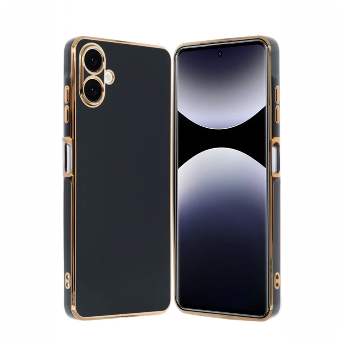 Hubrendy Bez Samsung Galaxy A06 Kılıf Volet Silikon - Siyah
