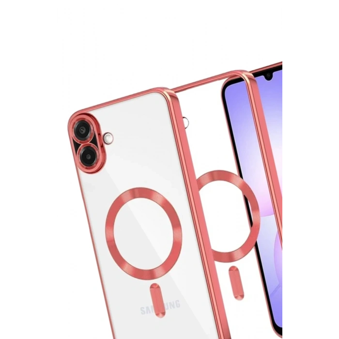 Hubrendy Bez Samsung Galaxy A07 4G Kross Magneticsafe Kapak - Kırmızı