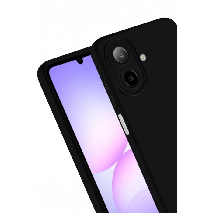 Hubrendy Bez Samsung Galaxy A07 4G Nano içi Kadife Silikon - Siyah