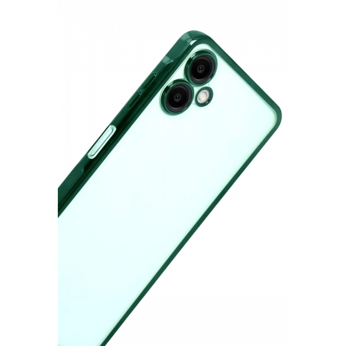 Hubrendy Bez Samsung Galaxy A07 4G Lensli Silikon - Yeşil