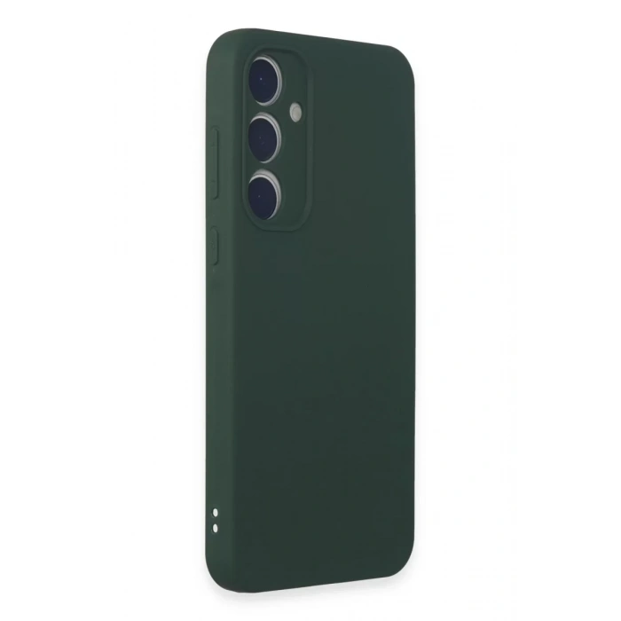 Hubrendy Bez Samsung Galaxy A15 4G Kılıf First Silikon - Koyu Yeşil