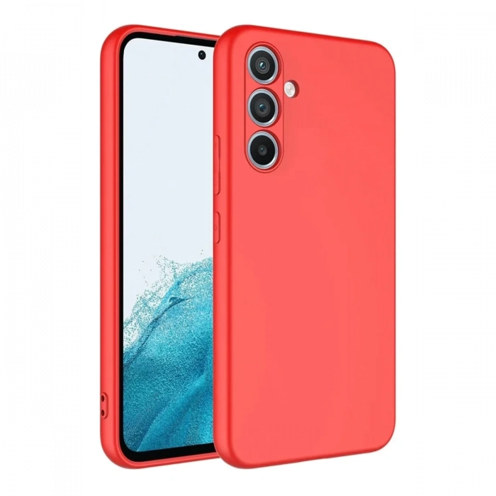 Hubrendy Bez Samsung Galaxy A16 5G Kılıf First Silikon - Kırmızı