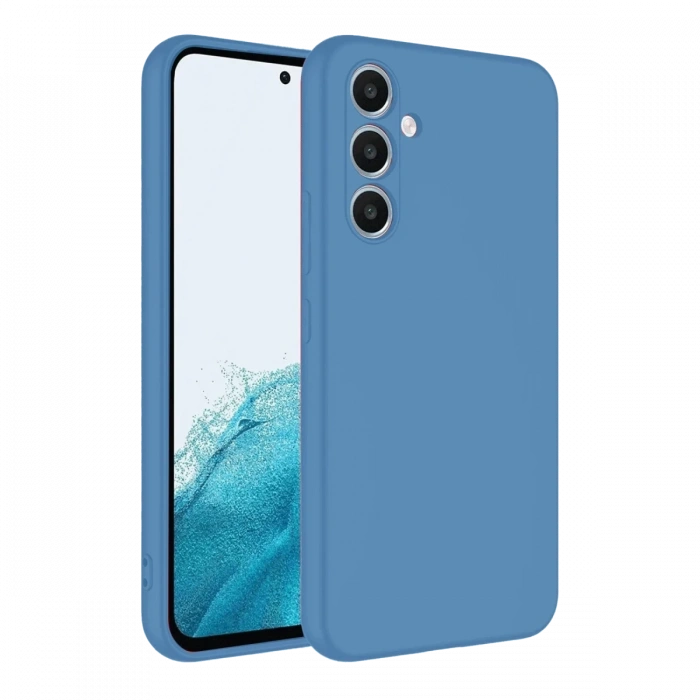 Hubrendy Bez Samsung Galaxy A16 5G Kılıf First Silikon - Mavi