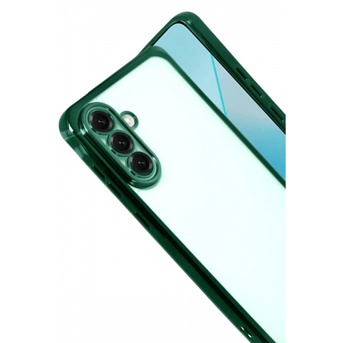 Hubrendy Bez Samsung Galaxy A17 5G Lensli Silikon - Yeşil