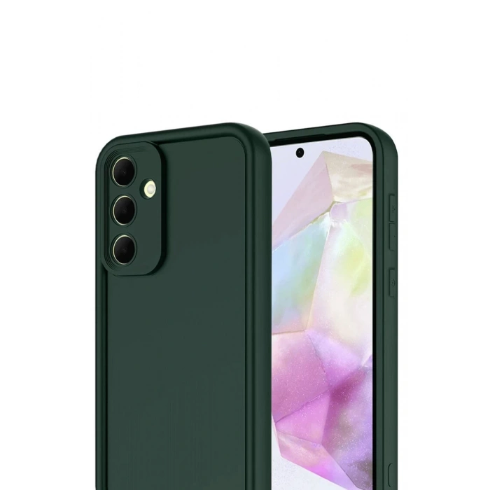 Hubrendy Bez Samsung Galaxy A17 5G Viera Silikon - Koyu Yeşil