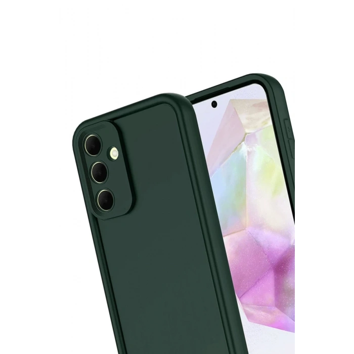 Hubrendy Bez Samsung Galaxy A17 5G Viera Silikon - Koyu Yeşil