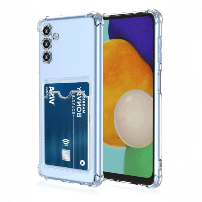 Hubrendy Bez Samsung Galaxy A26 Kılıf Kart Şeffaf Silikon - Şeffaf