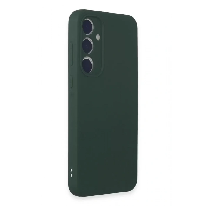 Hubrendy Bez Samsung Galaxy A35 5G Kılıf First Silikon - Koyu Yeşil