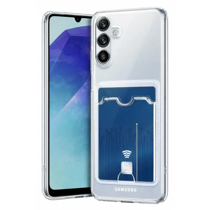 Hubrendy Bez Samsung Galaxy A37 5G Kart Şeffaf Silikon - Şeffaf
