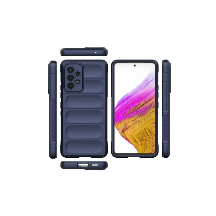Hubrendy Bez Samsung Galaxy A53 5G Kılıf Optimum Silikon - Lacivert
