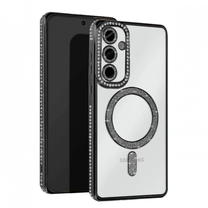 Hubrendy Bez Samsung Galaxy A56 Joke Simli Magneticsafe Kılıf - Siyah