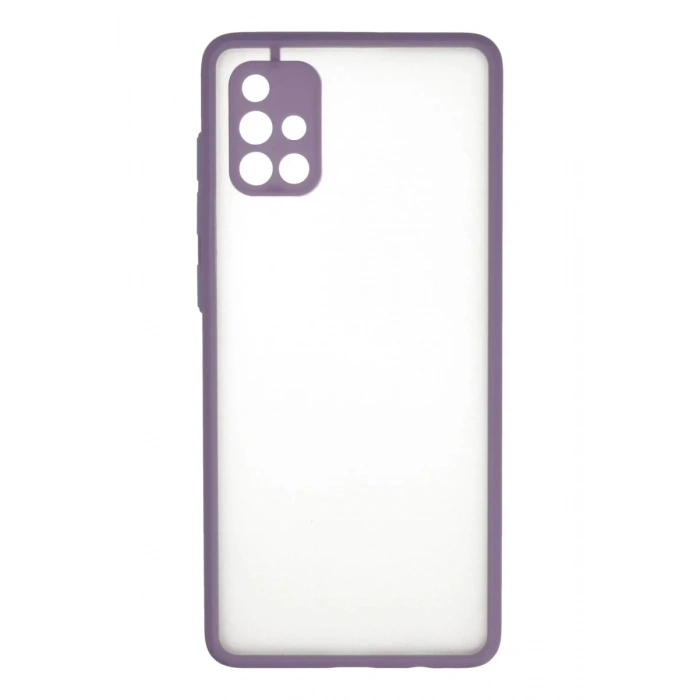 Hubrendy Bez Samsung Galaxy A71 Kılıf Montreal Silikon Kapak - Mor