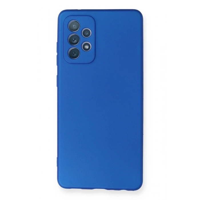 Hubrendy Bez Samsung Galaxy A72 Kılıf First Silikon - Mavi
