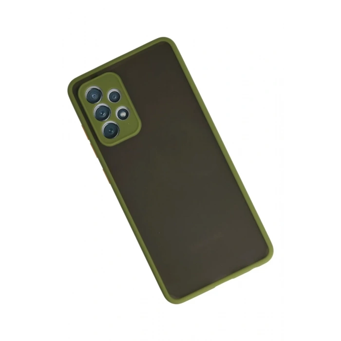Hubrendy Bez Samsung Galaxy A72 Kılıf Montreal Silikon Kapak - Yeşil