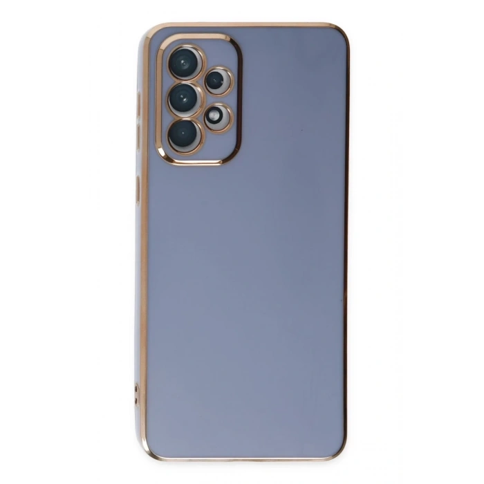 Hubrendy Bez Samsung Galaxy A73 5G Kılıf Volet Silikon - Mavi