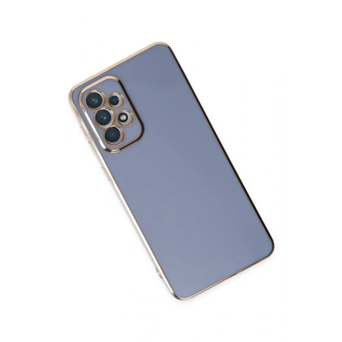 Hubrendy Bez Samsung Galaxy A73 5G Kılıf Volet Silikon - Mavi