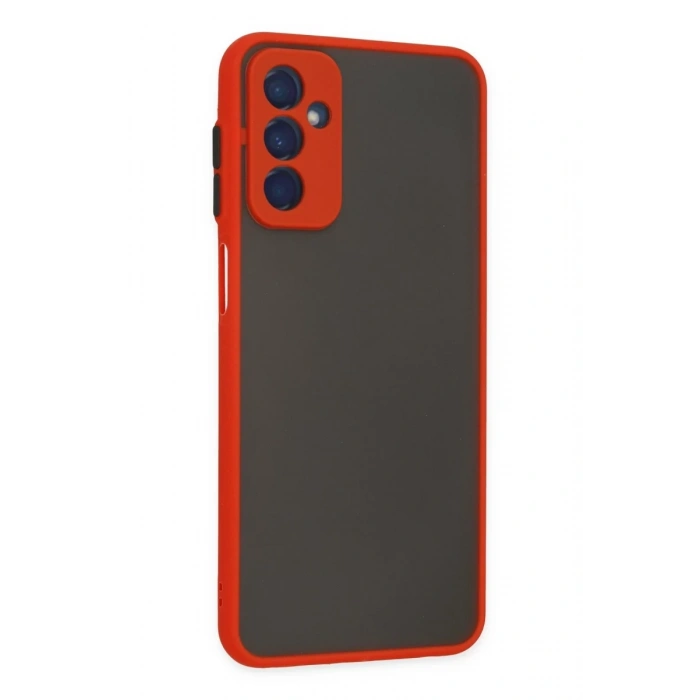 Hubrendy Bez Samsung Galaxy M13 Kılıf Montreal Silikon Kapak - Kırmızı