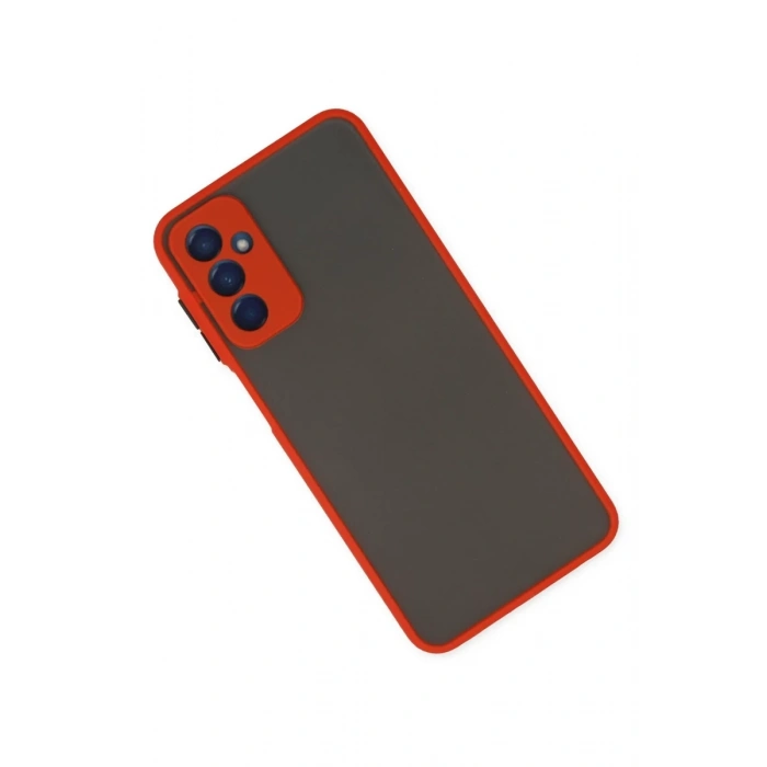 Hubrendy Bez Samsung Galaxy M13 Kılıf Montreal Silikon Kapak - Kırmızı
