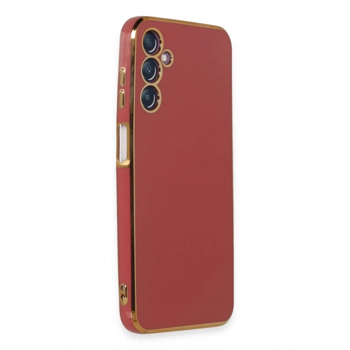 Hubrendy Bez Samsung Galaxy M14 5G Kılıf Volet Silikon - Kırmızı