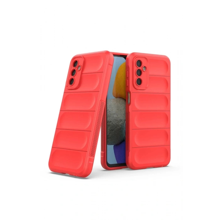 Hubrendy Bez Samsung Galaxy M23 Kılıf Optimum Silikon - Kırmızı