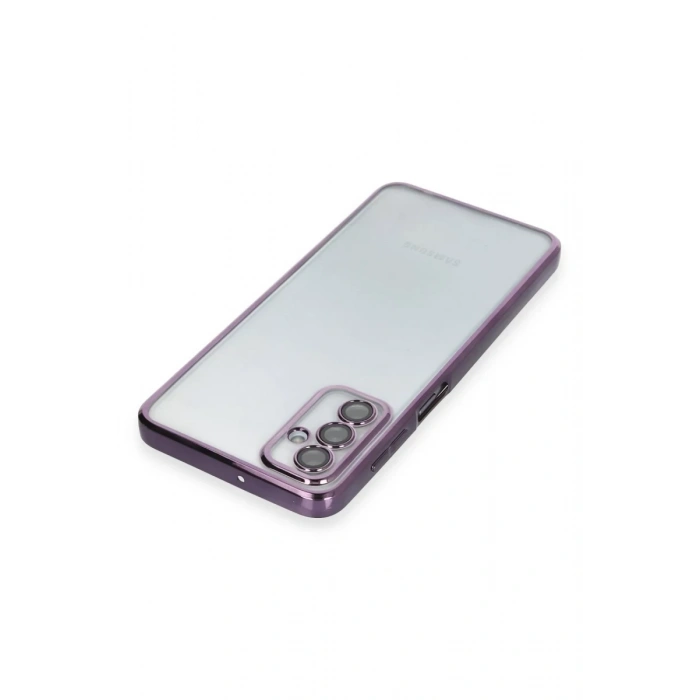 Hubrendy Bez Samsung Galaxy M23 Kılıf Lensli Silikon - Mor