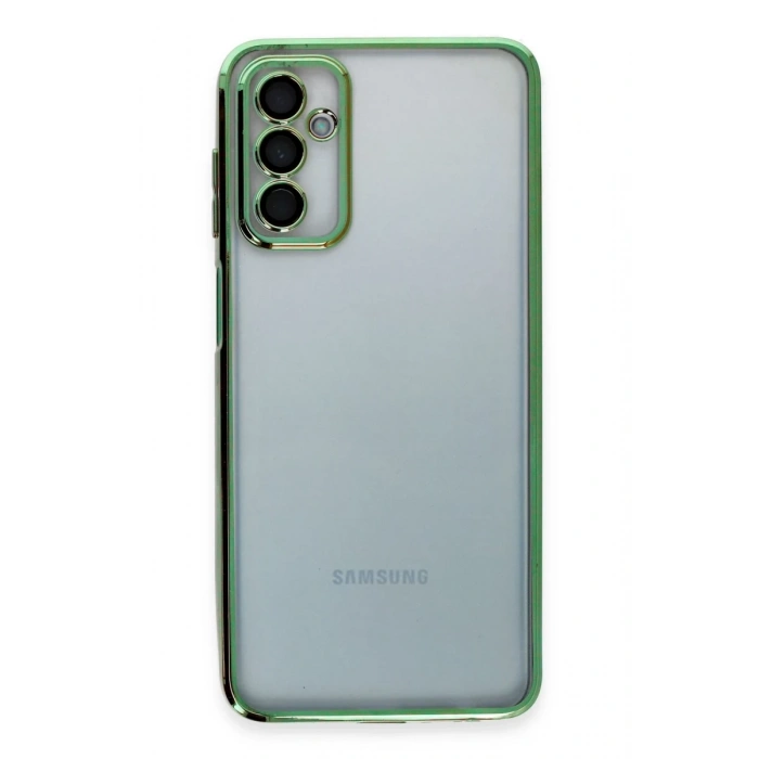 Hubrendy Bez Samsung Galaxy M23 Kılıf Lensli Silikon - Yeşil