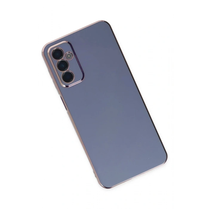 Hubrendy Bez Samsung Galaxy M23 Kılıf Volet Silikon - Mavi