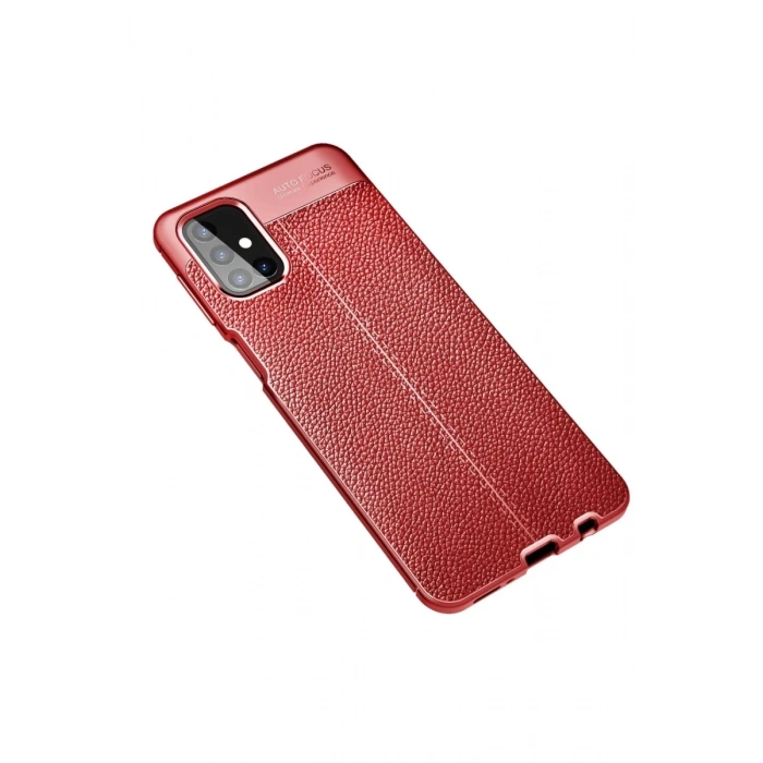 Hubrendy Bez Samsung Galaxy M31S Kılıf Auto Focus Kapak - Kırmızı