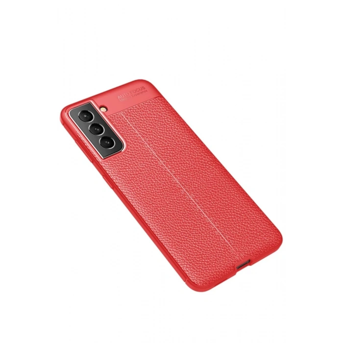 Hubrendy Bez Samsung Galaxy S21 FE Kılıf Auto Focus Kapak - Kırmızı