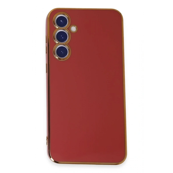 Hubrendy Bez Samsung Galaxy S23 FE Kılıf Volet Silikon - Kırmızı