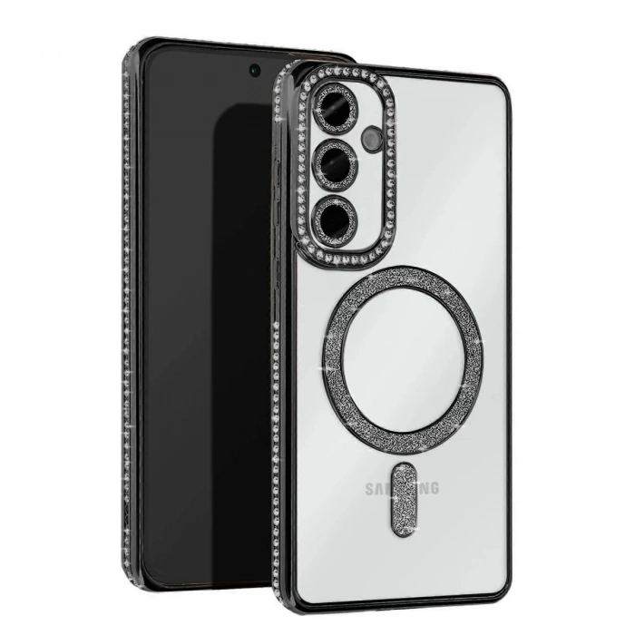 Hubrendy Bez Samsung Galaxy S24 FE Joke Simli Magneticsafe Kılıf - Siyah