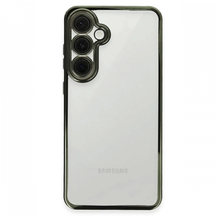 Hubrendy Bez Samsung Galaxy S24 FE Kılıf Lensli Silikon - Yeşil