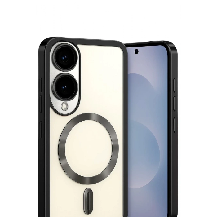 Hubrendy Bez Samsung Galaxy S25 Edge Kross Magneticsafe Kapak - Siyah