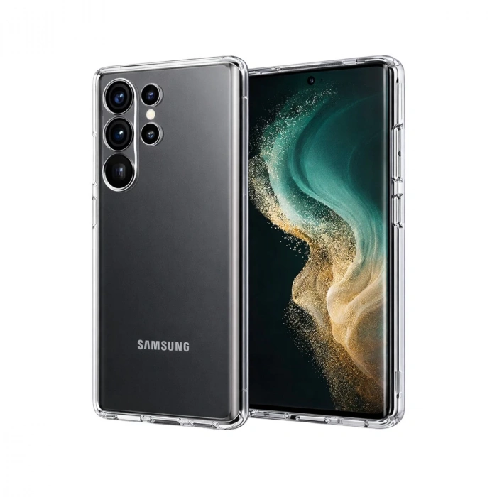 Hubrendy Bez Samsung Galaxy S26 Ultra Lüx Şeffaf Silikon - Şeffaf