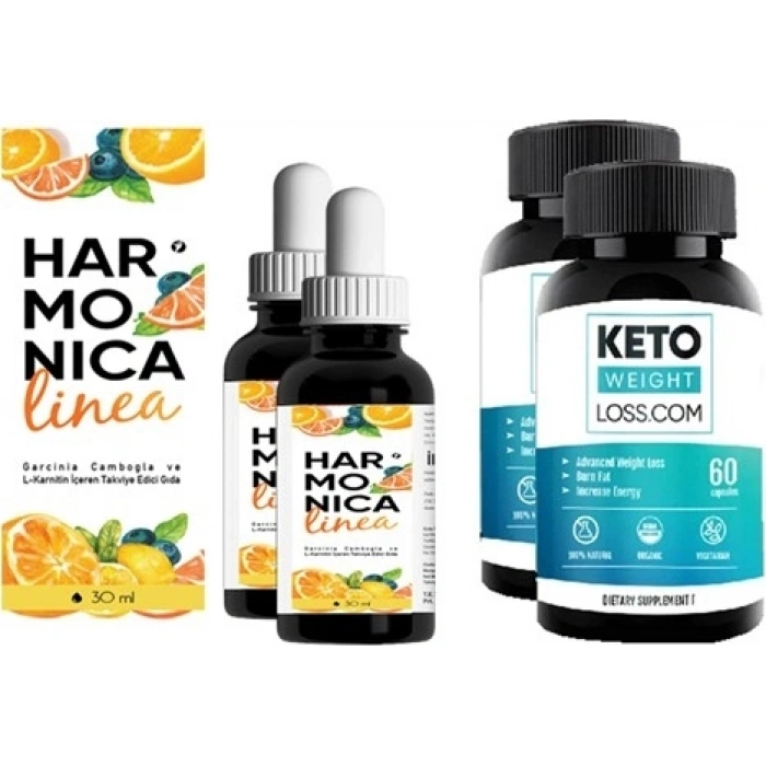 Hubrendy Bez Harmonica Linea 30 ml Damla 2 Adet + Keto Weight Loss 60LIK 2 Adet