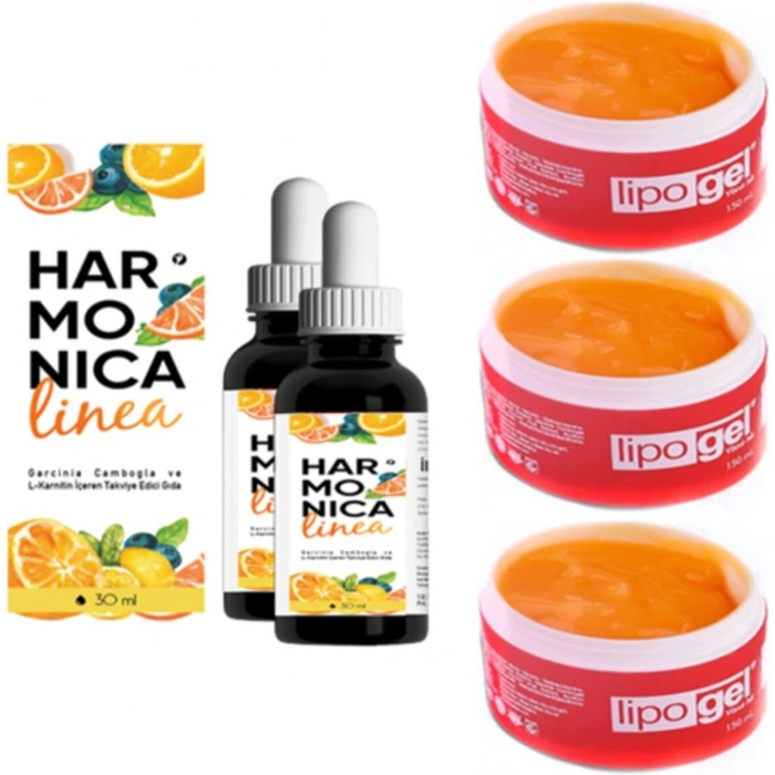 Hubrendy Bez Harmonica Linea 30ML Damla 2 Ad + Lipo Gel 150ML Jel 3 Adet