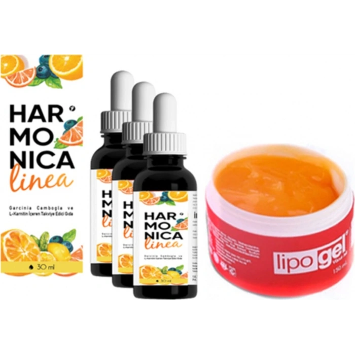 Hubrendy Bez Harmonica Linea 30ML Damla 3 Adet + Lipo Gel 150ML Jel 1 Ad