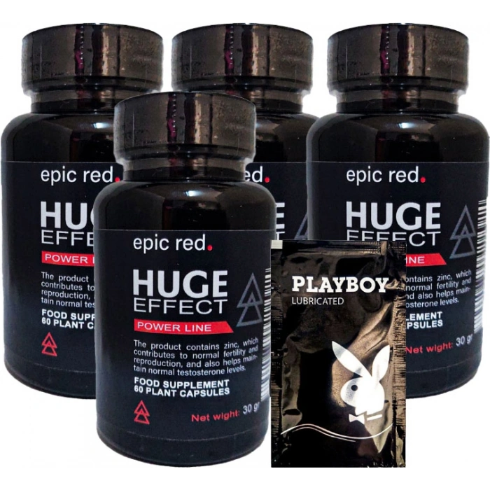 Hubrendy Bez Huge Effect Erkeklere Özel 60lı x 4 Adet x + Jel