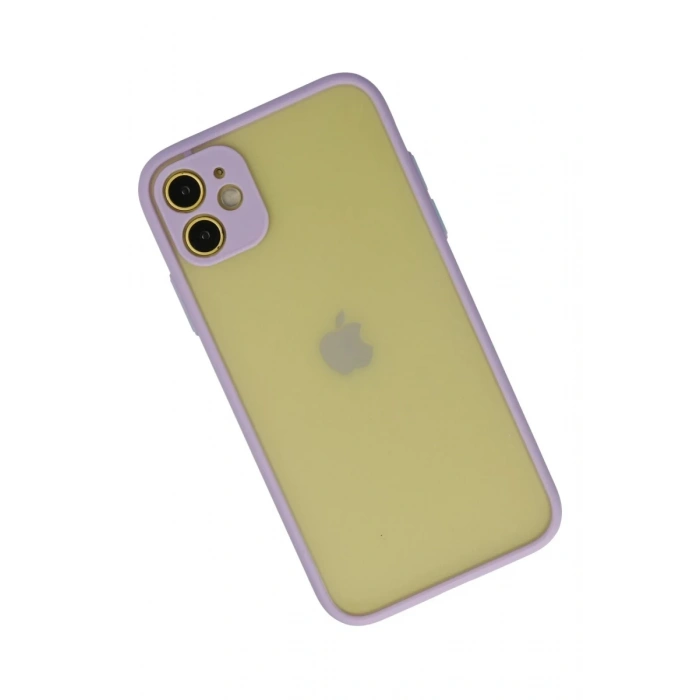 Hubrendy Bez Apple iPhone 11 Kılıf Montreal Silikon Kapak - Mor